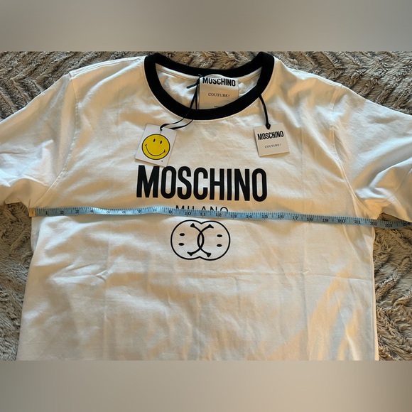 MOSCHINO White Double Smiley T-Shirt - Picture 14 of 15